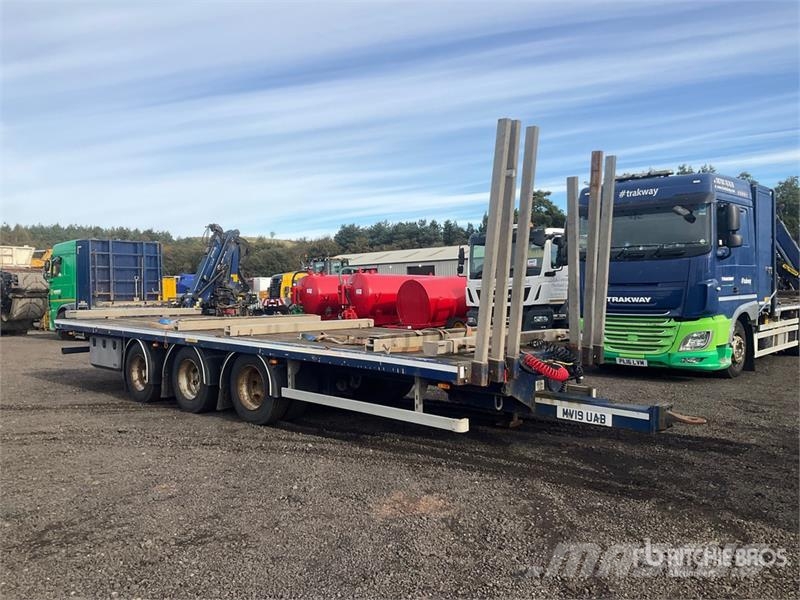 SDC 24 ton 8 m Tri/A Drawbar Flatbed Trailer Prikolice platforme/otvoreni sanduk