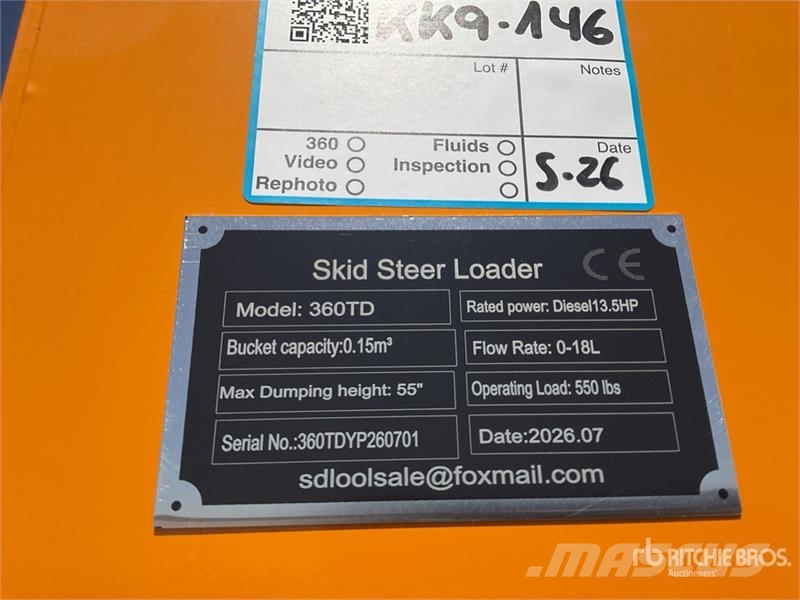 SDLOOL SL360TD Skid Steer Loader (Unused) Мини товарачи