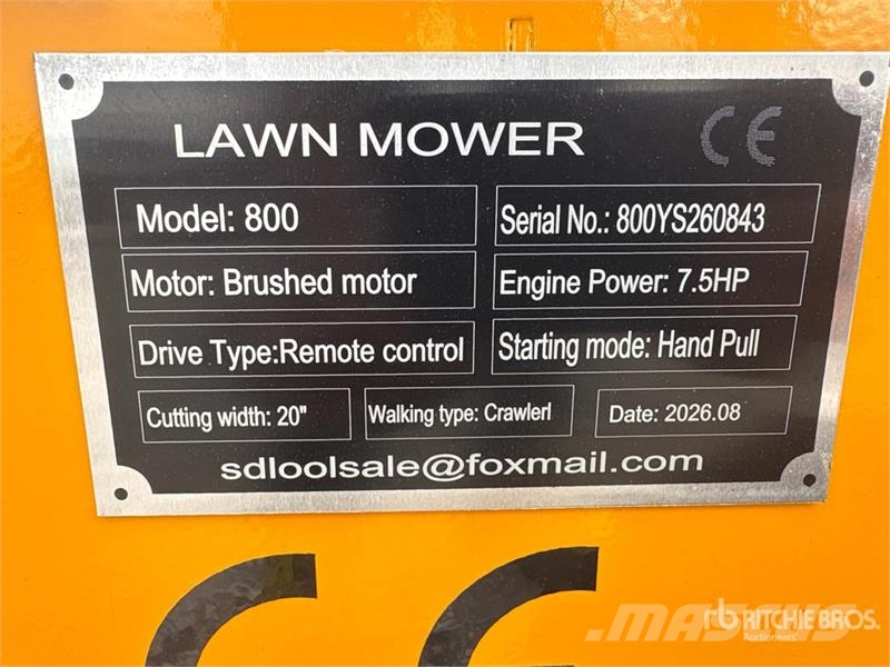  SDLOOL SL800 Lawn Mower (Unused) ركوب الحشائش