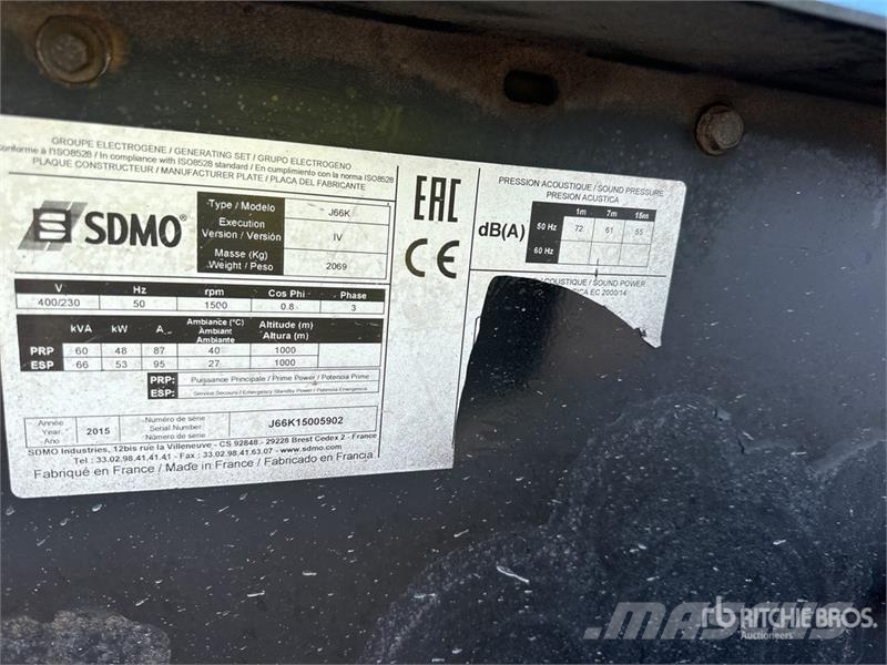 Sdmo J66K Dieselgeneratorer