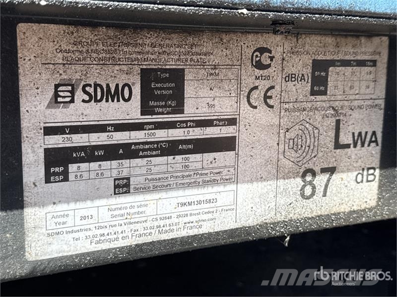 Sdmo T9KM 8 kVA Containerized Generator Set (Inoperable Generatoare Diesel