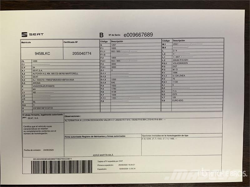 Seat Arona Automobile (Inoperable) PKWs