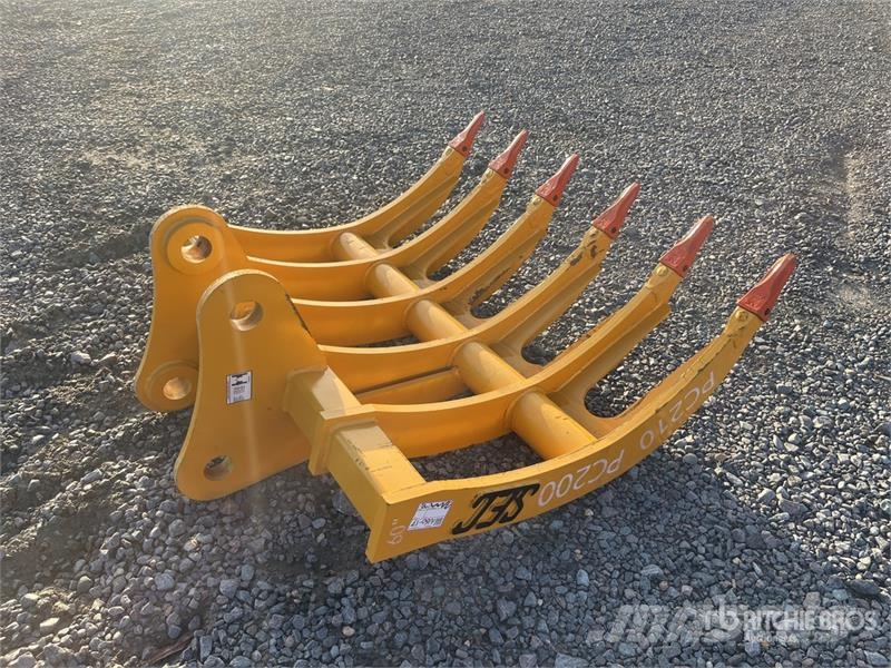 SEC 1550 mm 60" to fit PC200 Excavator Rake (Unused) Šieno grėbliai ir vartytuvai