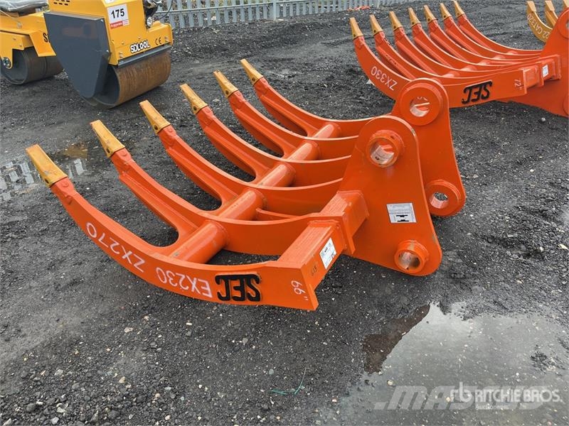SEC 66 in 66" to fit ZX270 Excavator Rake - Fits Hitac مكابس وميبسات التبن