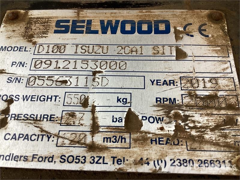 Selwood D100 Trailer-Mounted Water Pump Vattenpumpar