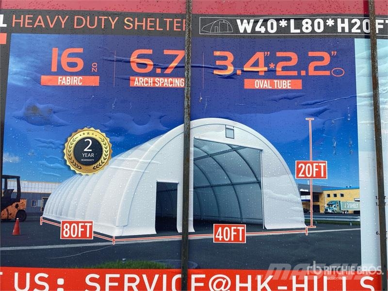 Semi-circular tent hall, 2 BOXES: Dimensions: 24.3 Posýpače soli a piesku