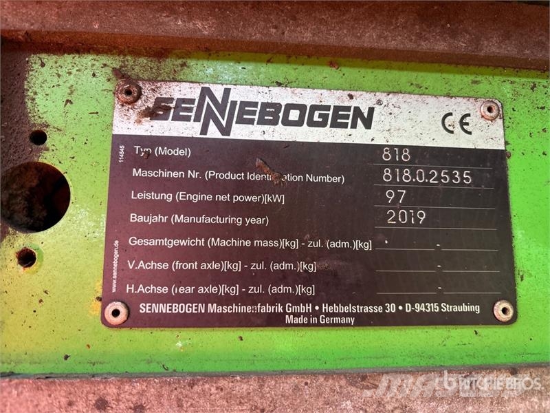 Sennebogen 818 Wheel Material Handler Stavebníctvo - ostatné