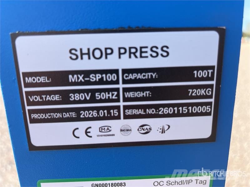  Shop Press MX-SP100 Presse D'Atelier (Non Utilise) Andre komponenter