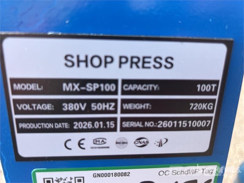  Shop Press MX-SP100 Presse D'Atelier (Non Utilise) Andre komponenter