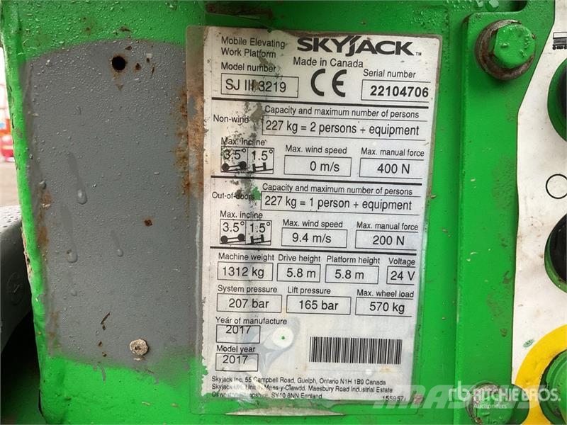 SkyJack SJ 3219 Electric Scissor Lift Škaraste platforme