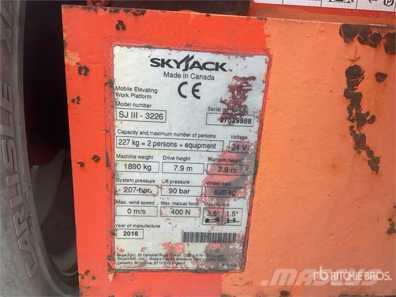 SkyJack SJ III 3226 Electric Scissor Lift (Inoperable) Škarjaste dvižne ploščadi