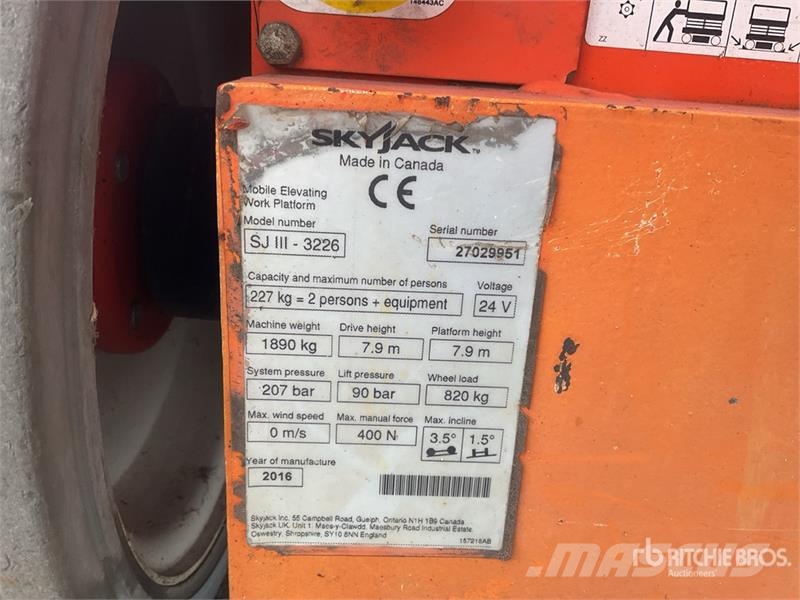 SkyJack SJ III 3226 Electric Scissor Lift (Inoperable) Scheren-Arbeitsbühnen