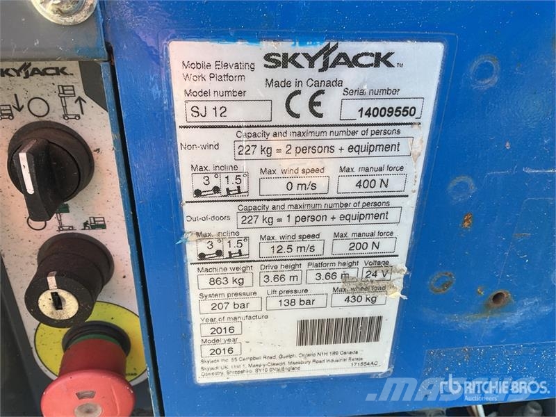 SkyJack SJ12 Used Personnel lifts and access elevators