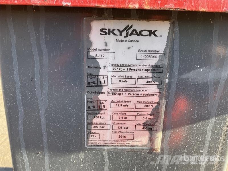 SkyJack SJ12 Vertical Mast Lift Used Personnel lifts and access elevators