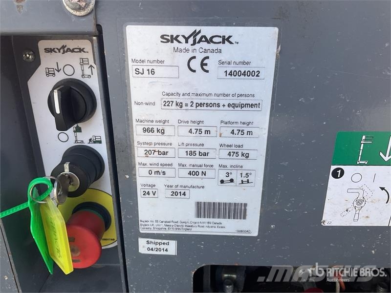SkyJack SJ16 Vertikalne radne podizne platforme
