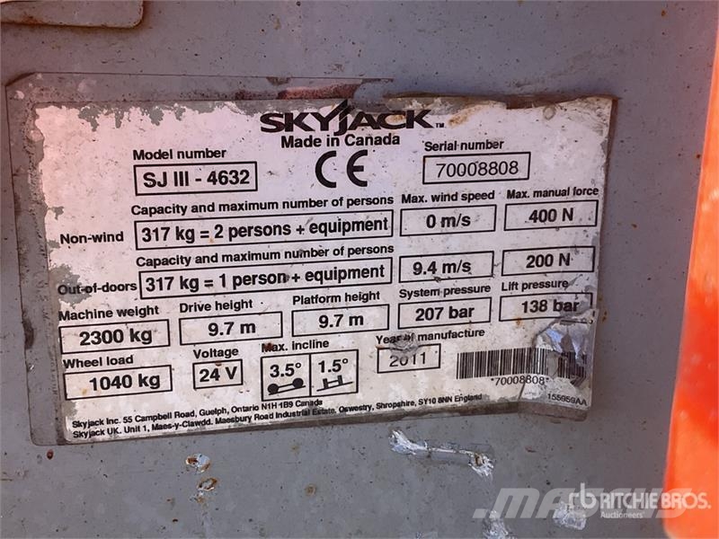 SkyJack SJ4632 Electric Scissor Lift Šķerveida pacēlāji