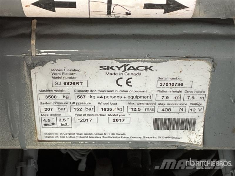 SkyJack SJ6826 RT Scissor lifts