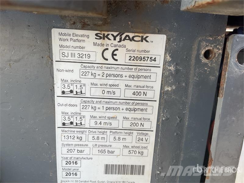 SkyJack SJIII-3219 Electric Scissor Lift (Inoperable) Ножничные подъемники