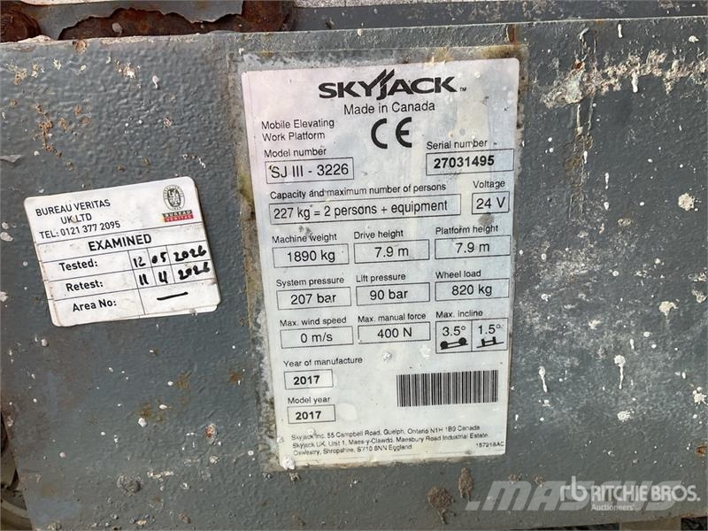 SkyJack SJIII3226 Electric Scissor Lift Ollós emelők