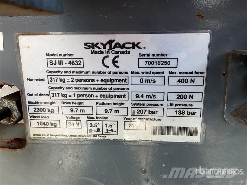 SkyJack SJIII4632 Šķerveida pacēlāji