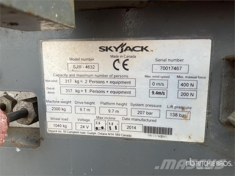 SkyJack SJIII4632 Šķerveida pacēlāji
