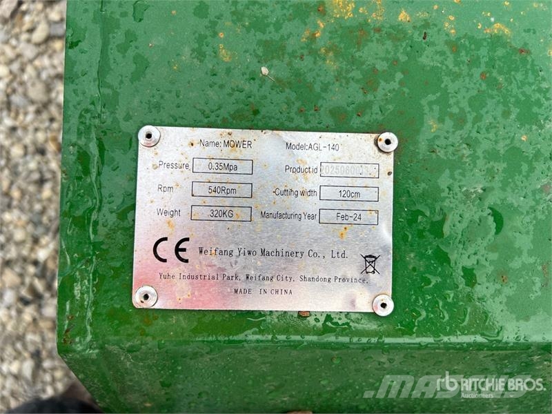 Solmek AGL 140 Agricultural Tractor Mower (Unused) Sonstige Landmaschinen