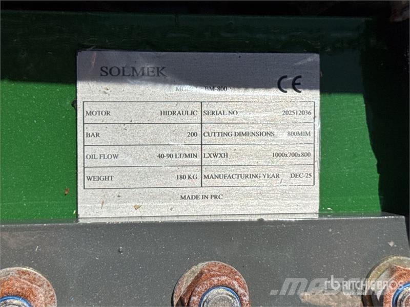 Solmek BM-800 800 mm Broyeur (Non Utilise) Mulcher Attach Metsamultšerid