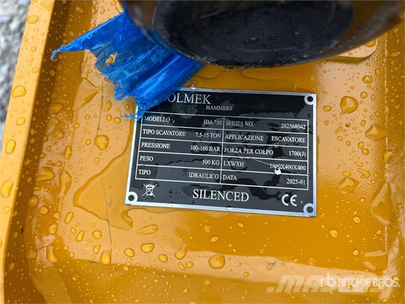 Solmek HM-750 7.5 to 15 ton Excavator Hydraulic Breaker ( Martelos Hidráulicos