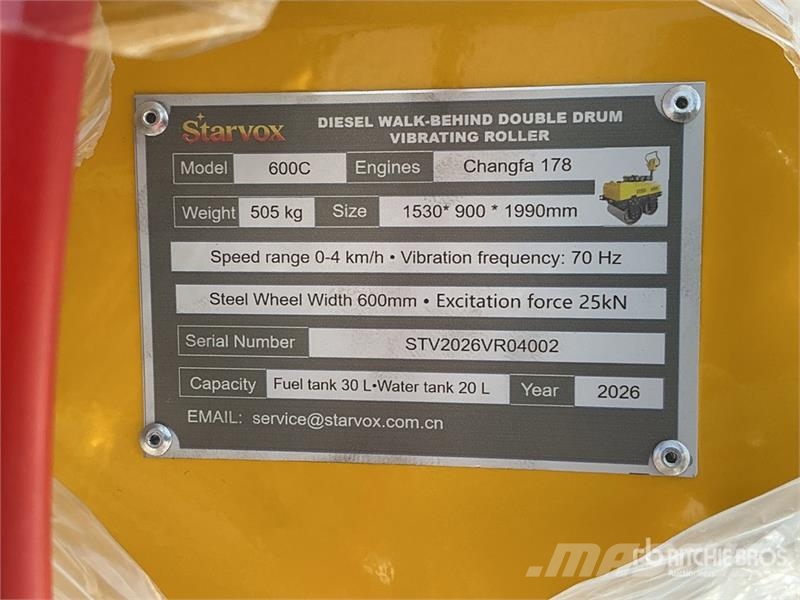 STARVOX 600C Double Drum Roller (Unused) Drugi valjarji