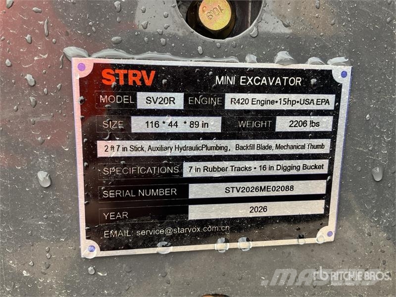 STARVOX SV20R Mini Excavator (Unused) Mini bageri < 7t