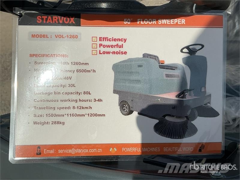 STARVOX VOL-1260 48 in Electric Floor Sweeper (Unu Muut sadonkorjuukoneet