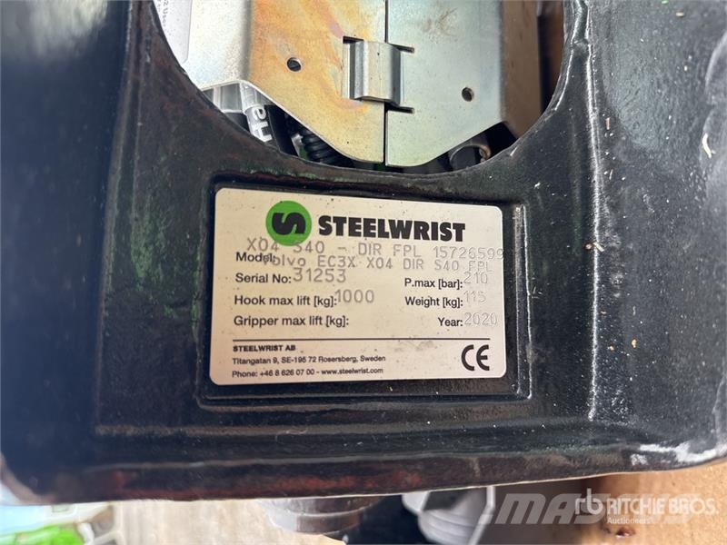 Steelwrist X04 S40 Attachement Rotatif Tilt Rotator - Fits Vo مكونات أخرى