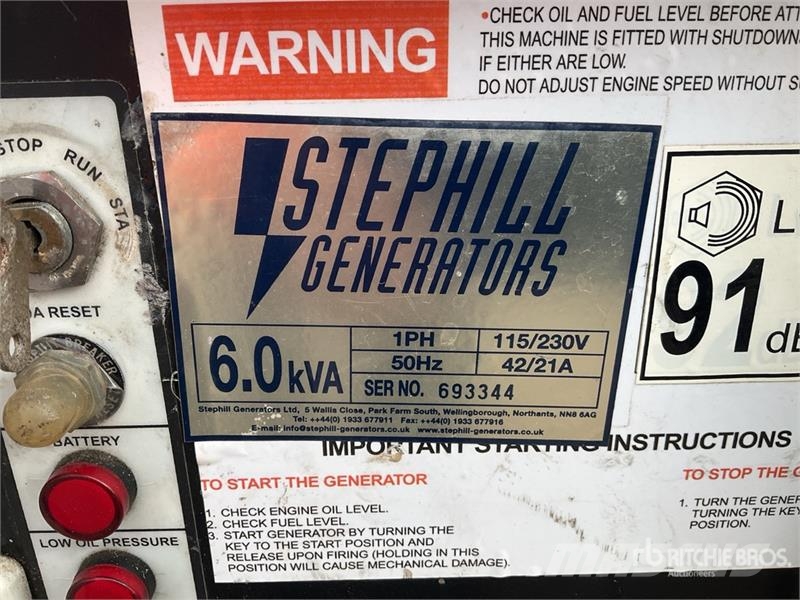 Steephill SSD6000 6 kVA Mobile Generator Set Dīzeļģeneratori