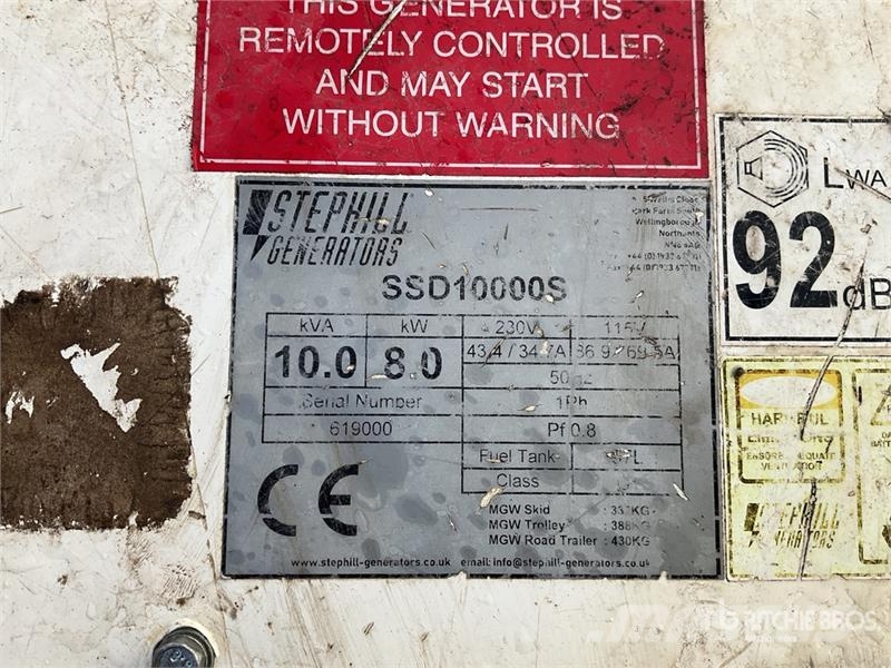 Stephill SSD10000S 10 kVA Skid-Mounted Generator S Diesel Generators
