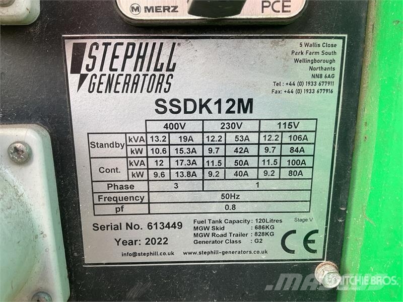  Stephill SSDK12M Skid-Mounted Generator Set Dizel agregati