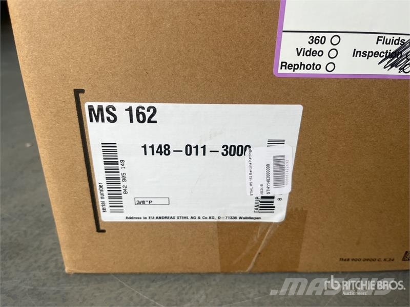 Stihl Ms162 Chain Saw (Unused) Motor- og rydningssave