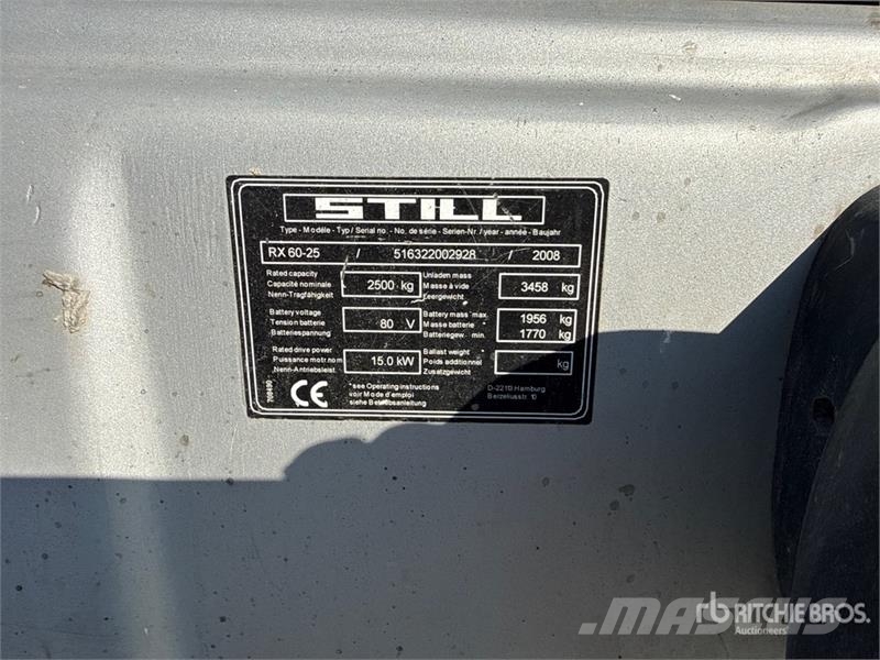 Still RX60-25L 2500 kg Electric Forklift Stivuitor electric
