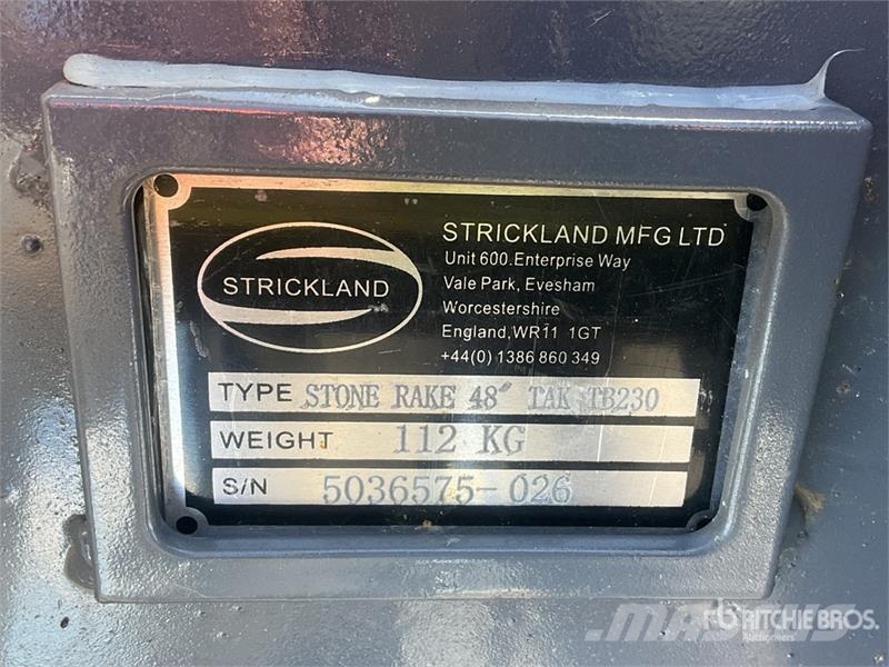 Strickland 1200 mm Excavator Rake - Fits Takeuchi TB230 (Unus Rakes and tedders