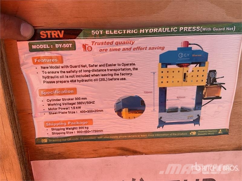 STRV DY-50T 50T Electric Hydraulic Shop Press (Unu Otros componentes