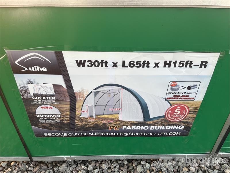 Suihe S306515R-300gPE 30 ft x 65 ft x 15 ft Storage Buil Stahlrahmenaufbauten