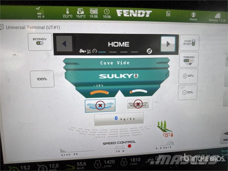 Sulky X50 Econov معدات رش أسمدة