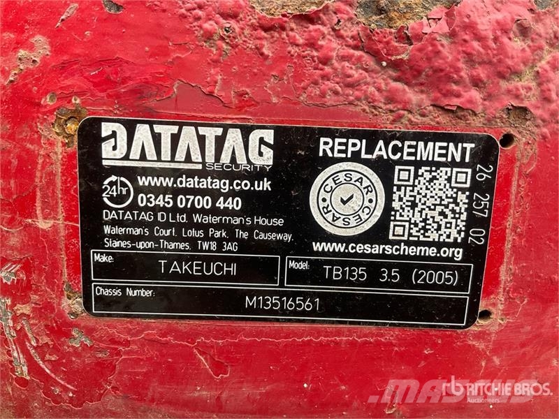 Takeuchi TB135 Mini excavators < 7t (Mini diggers)