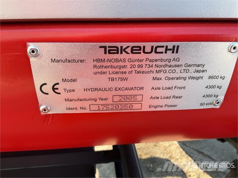 Takeuchi TB175W Εκσκαφείς με τροχούς - λάστιχα
