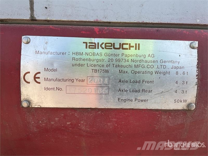 Takeuchi TB175W Bagri na kolesih