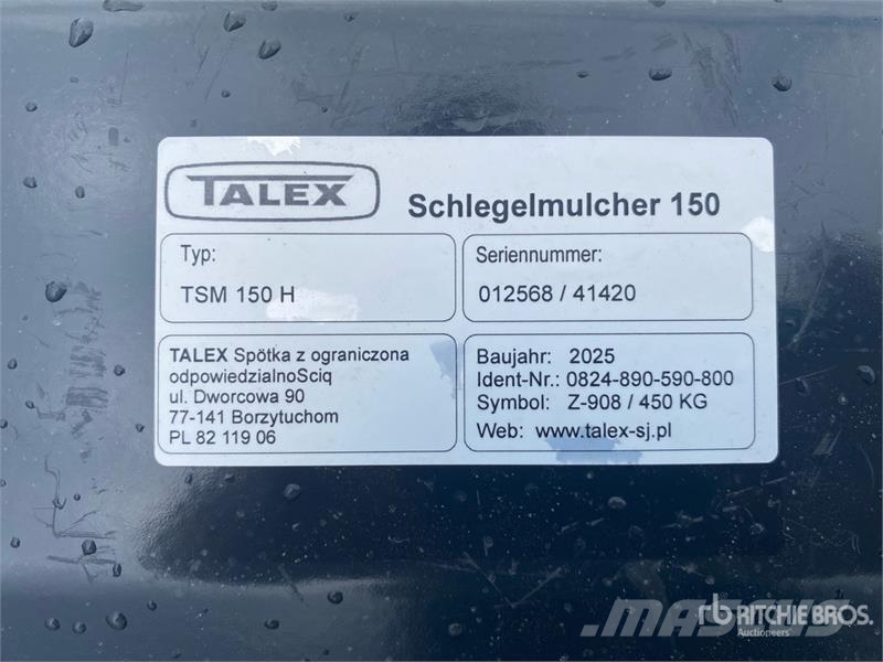 Talex TSM 150 H Flail Mower (Unused) Niidukid