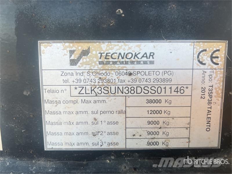 Tecnokar T3SP38 Tri/A Semi-Remorque Benne Grand Vo Самосвали