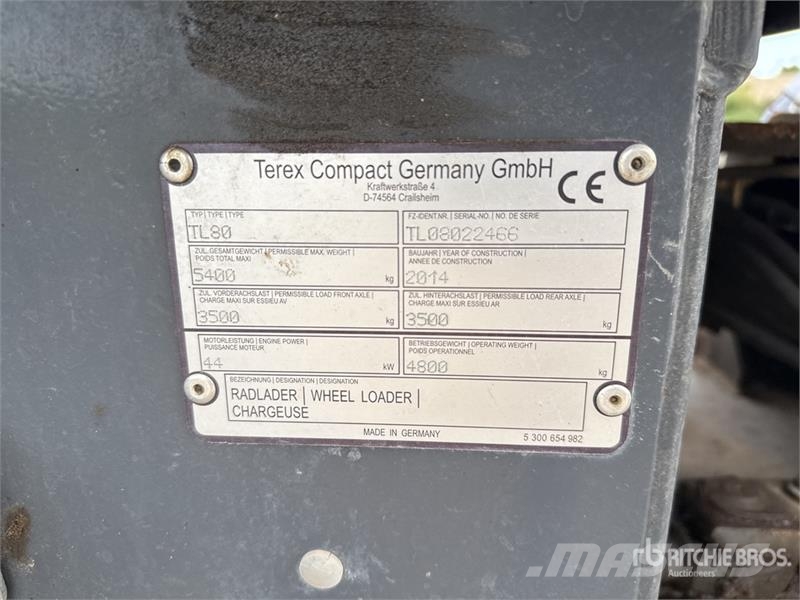 Terex TL 80 Chargeuse Sur Pneus Wheel Loader Kolesové nakladače