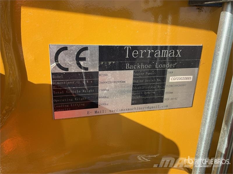 Terramax WZ388 4x4 Backhoe Loader (Unused) Backhoe loaders