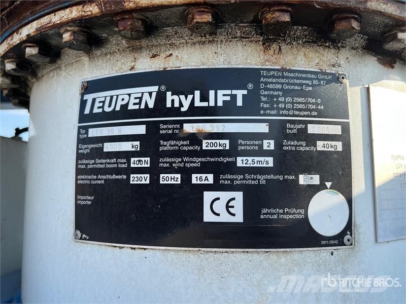 Teupen LEO 36 H Crawler Articulating Boom Lift Zglobne dvižne ploščadi