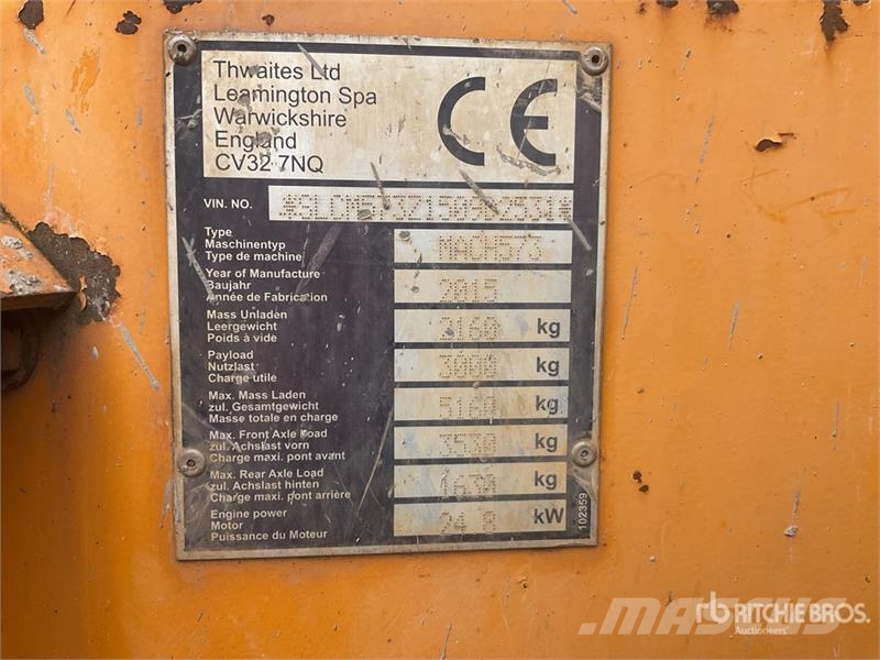 Thwaites MACH573 3 ton 4x4 Swivel Dumper Mini pašizgāzēji